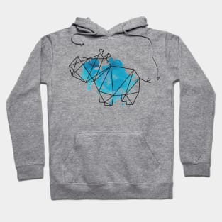 Geometric hippo Hoodie